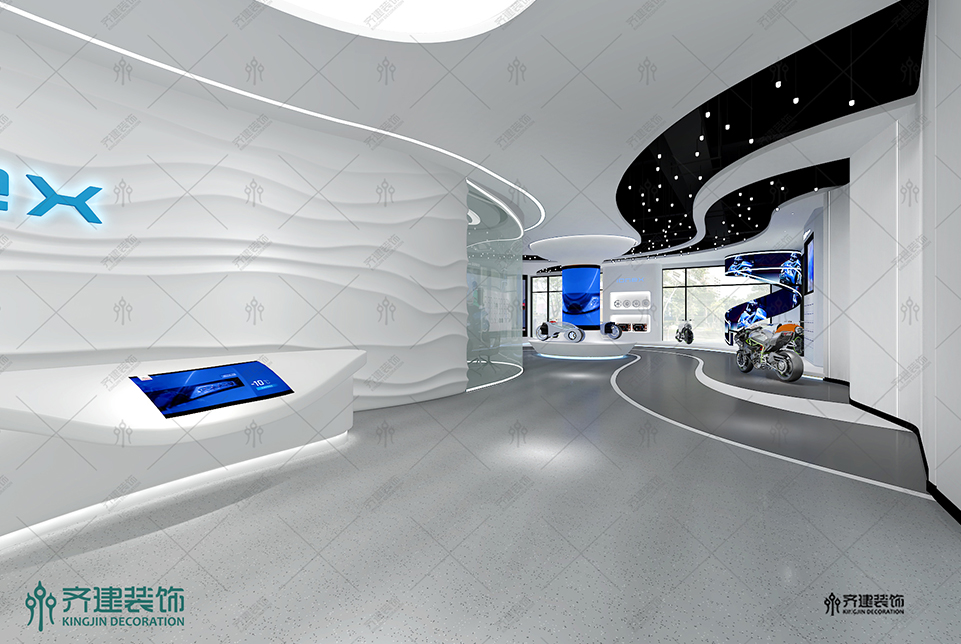 上海湯泉國際大廈辦公室前廳右側(cè)裝修設(shè)計效果圖