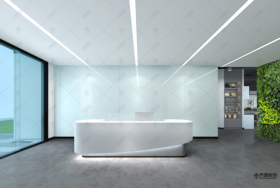 上海汽配研發中心辦公室裝修設計效果圖案例